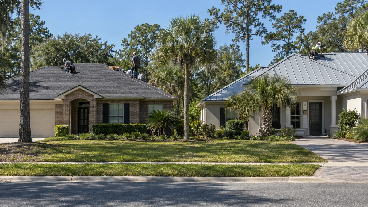 Shingle vs Metal Roof in Jacksonville, FL: An Honest Comparison
